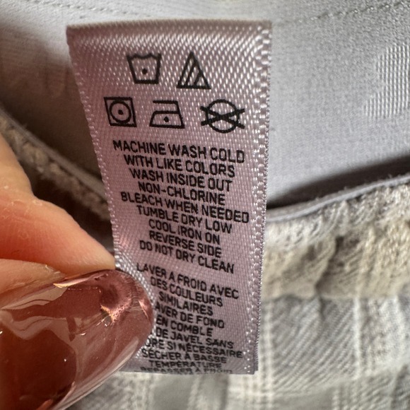 SKIMS Flannel Sleep Pants Cotton Plaid Pajama Lounge Womens Size Medium Cozy - Picture 8 of 9